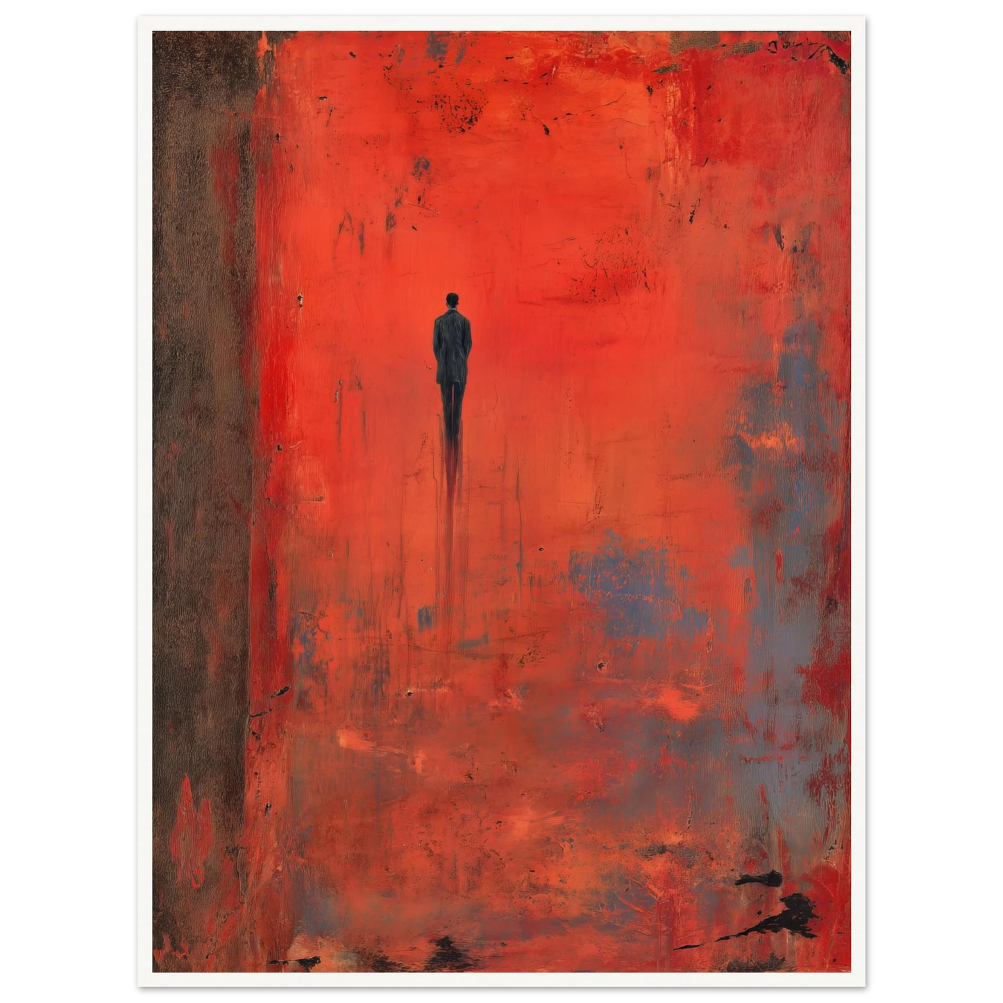 The Solitude of Vermillion - Framed Poster - 30x40 cm / 12x16″ - Black frame