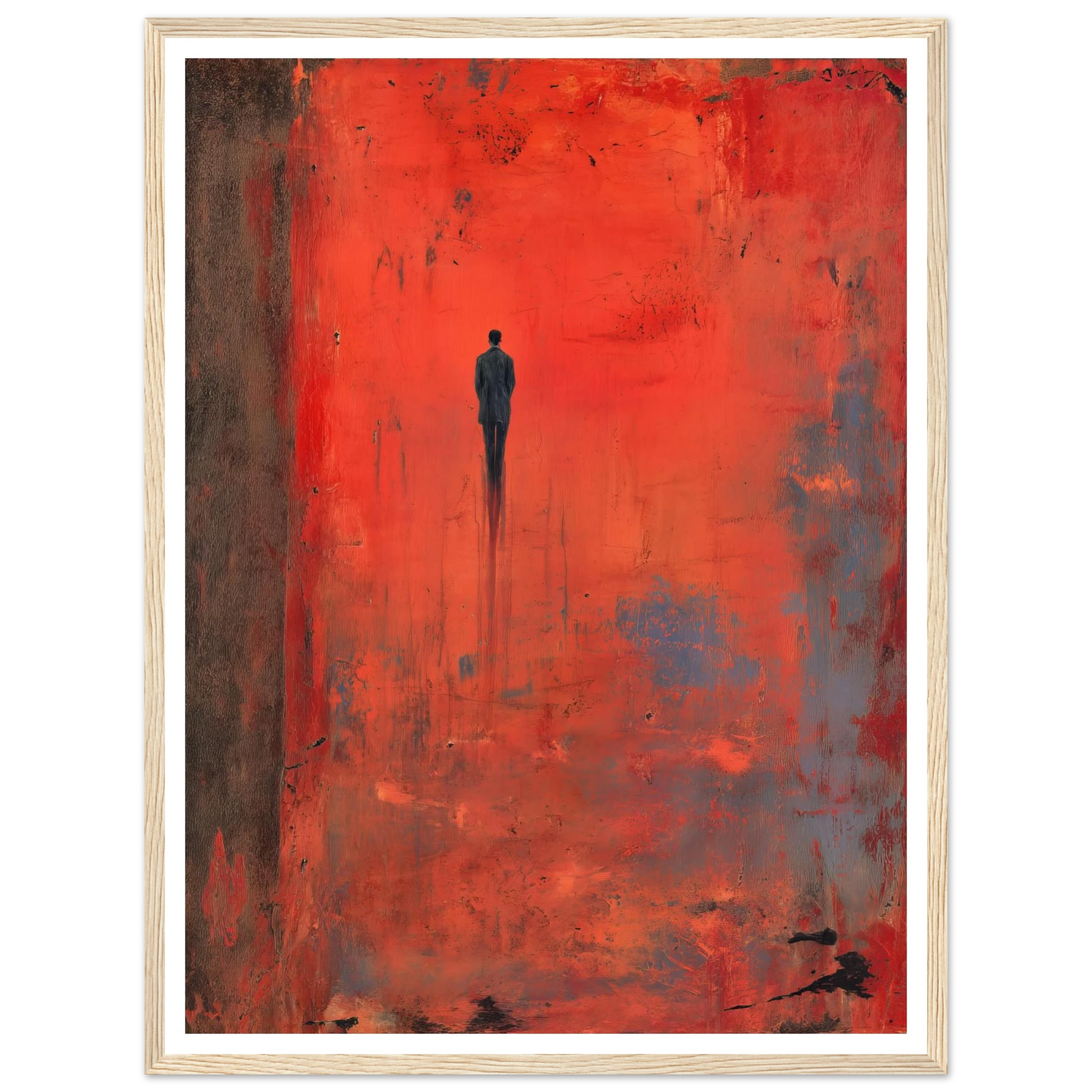 The Solitude of Vermillion - Framed Poster - 30x40 cm / 12x16″ - Black frame