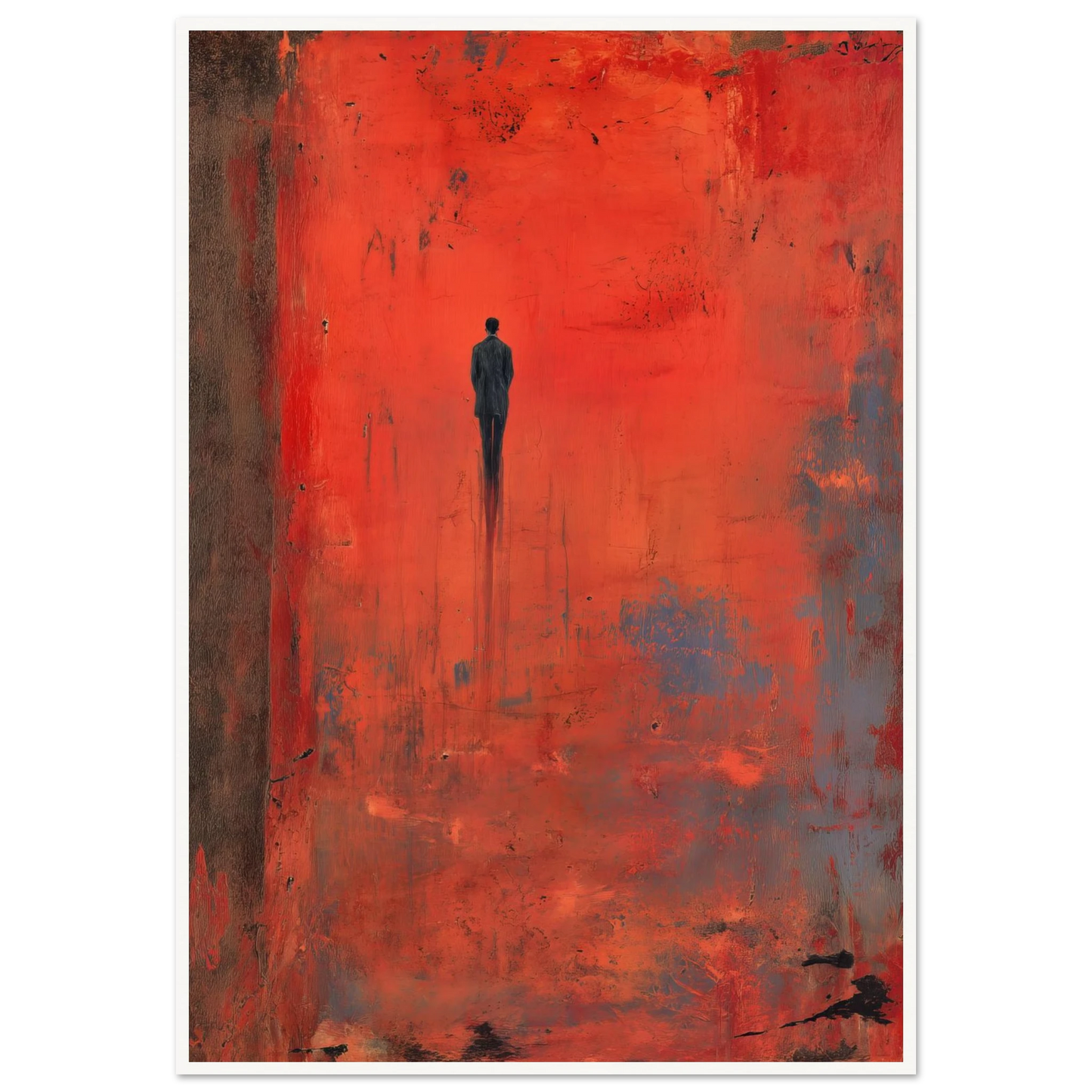 The Solitude of Vermillion - Framed Poster - 30x40 cm / 12x16″ - Black frame