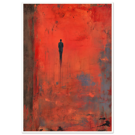 The Solitude of Vermillion - Framed Poster - 30x40 cm / 12x16″ - Black frame