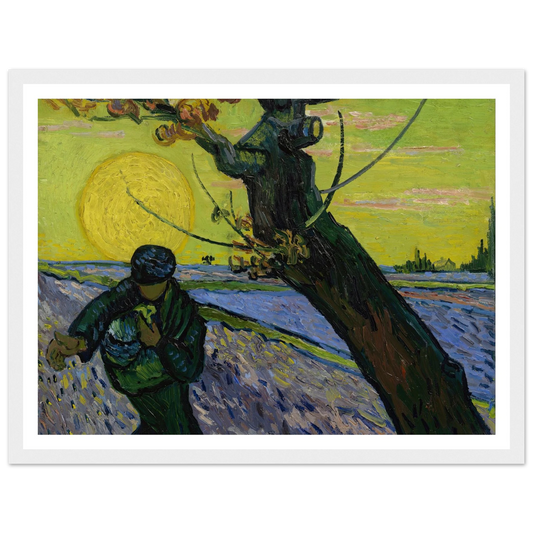 The Sower (1888) Art Print | Vincent van Gogh - Framed Poster - 30x40 cm / 12x16″ - Black frame