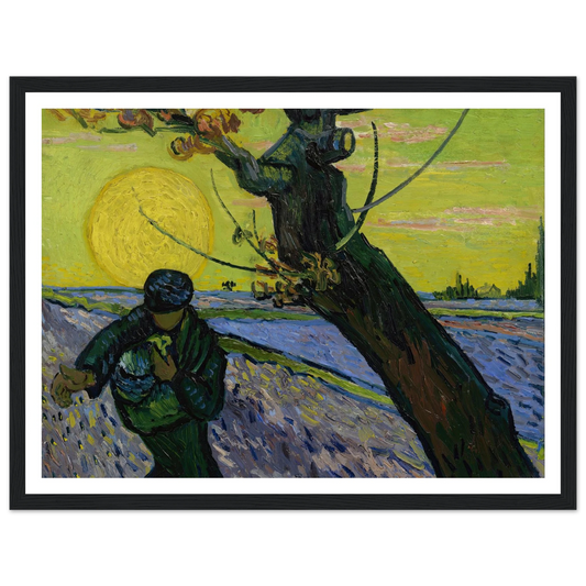 The Sower (1888) Art Print | Vincent van Gogh - Framed Poster - 30x40 cm / 12x16″ - Black frame