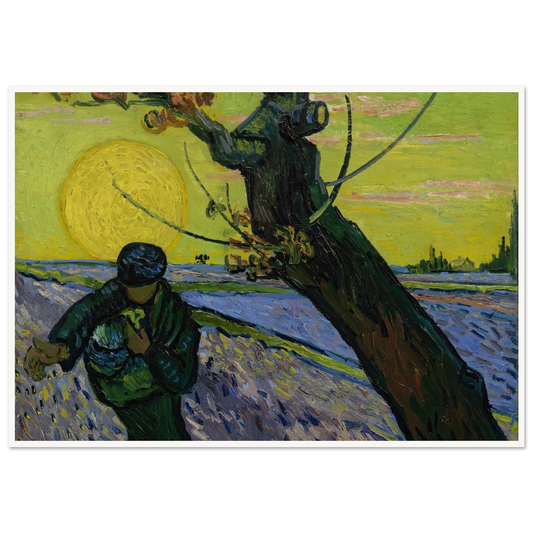 The Sower (1888) Art Print | Vincent van Gogh - Framed Poster - 30x40 cm / 12x16″ - Black frame