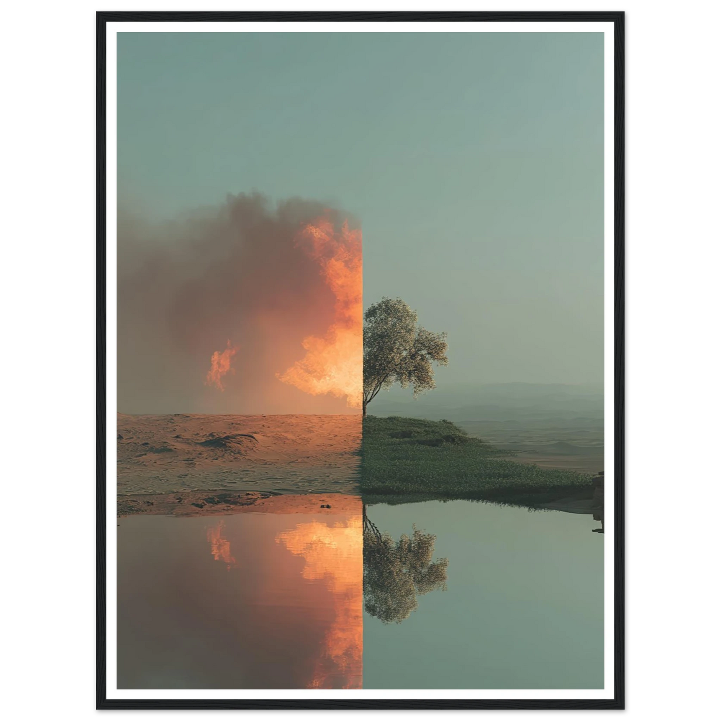 The Split World - Framed Poster - 30x40 cm / 12x16″ - Black frame