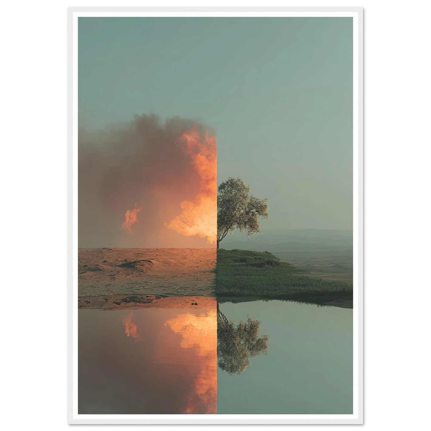 The Split World - Framed Poster - 30x40 cm / 12x16″ - Black frame