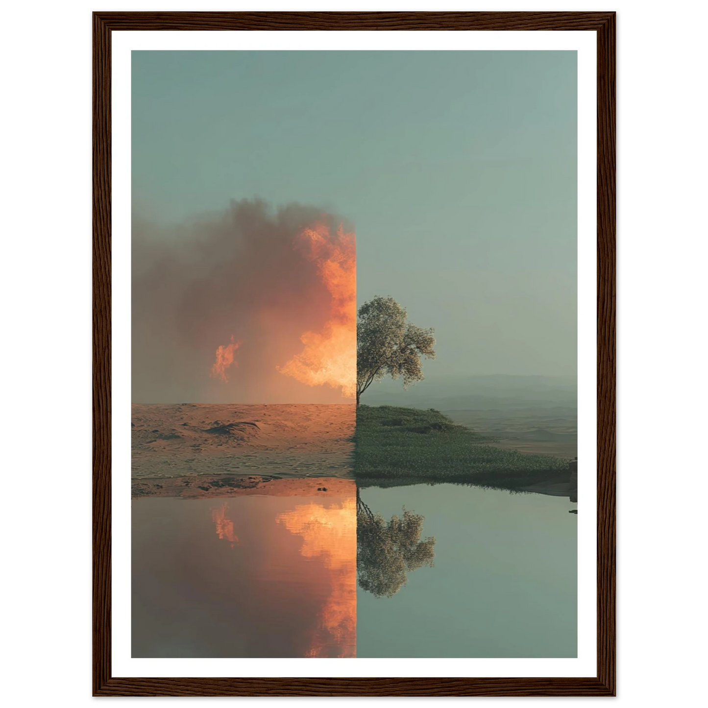 The Split World - Framed Poster - 30x40 cm / 12x16″ - Black frame