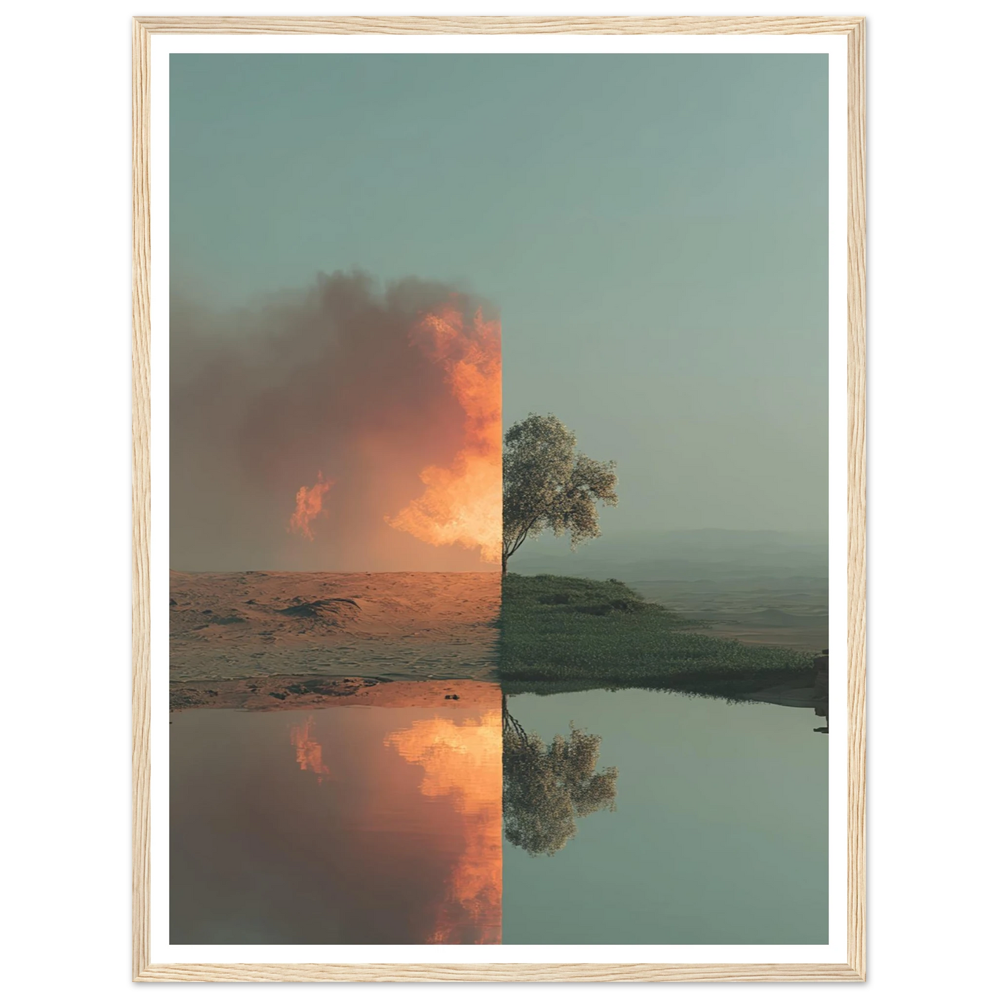 The Split World - Framed Poster - 30x40 cm / 12x16″ - Black frame