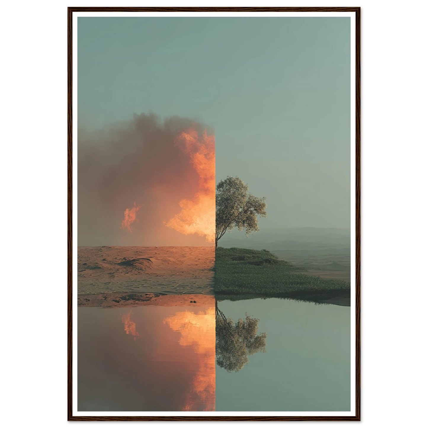 The Split World - Framed Poster - 30x40 cm / 12x16″ - Black frame
