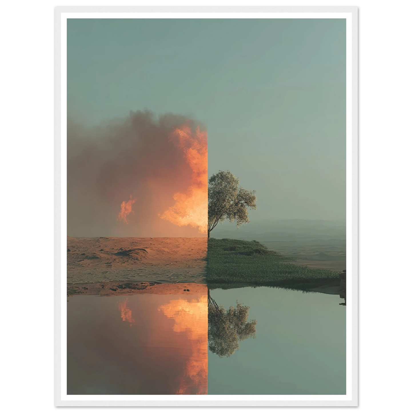 The Split World - Framed Poster - 30x40 cm / 12x16″ - Black frame