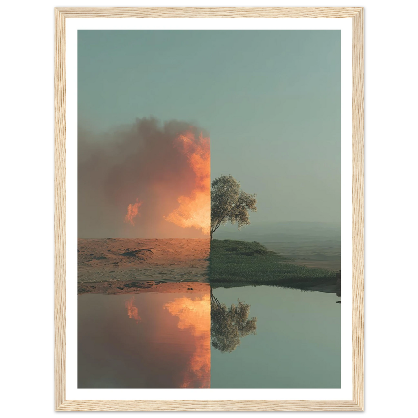 The Split World - Framed Poster - 30x40 cm / 12x16″ - Black frame