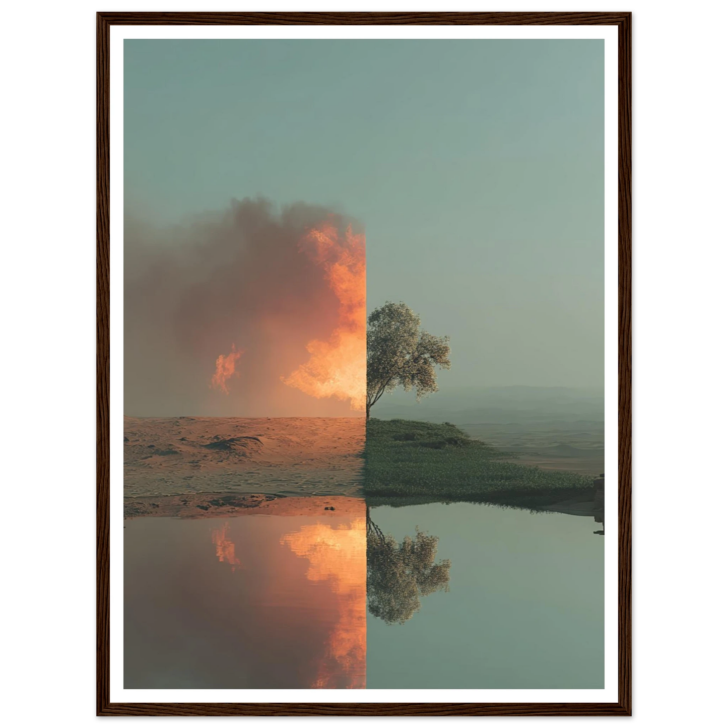 The Split World - Framed Poster - 30x40 cm / 12x16″ - Black frame