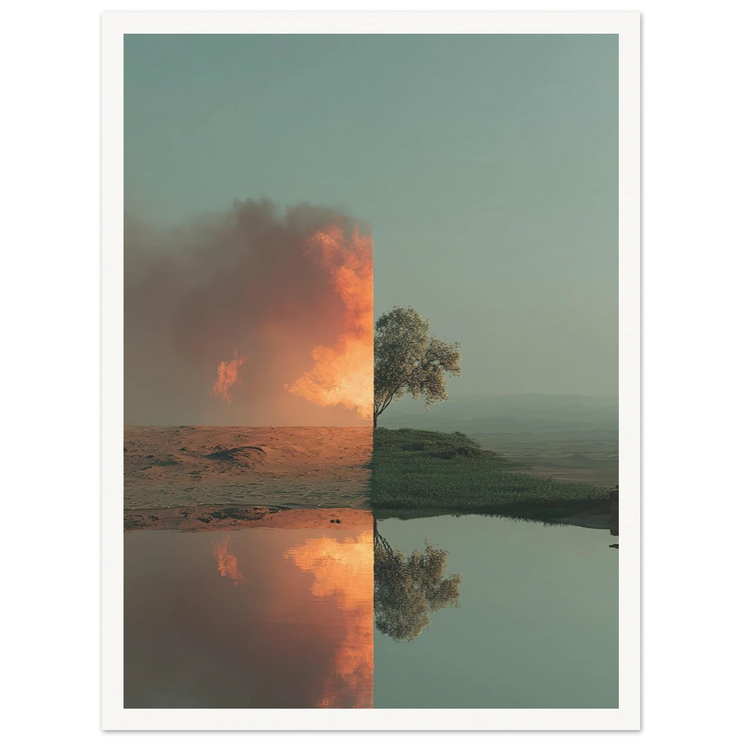 The Split World - Framed Poster - 30x40 cm / 12x16″ - Black frame