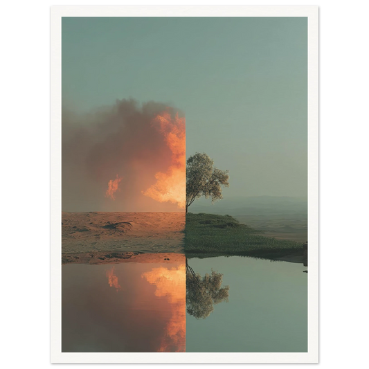 The Split World - Framed Poster - 30x40 cm / 12x16″ - Black frame
