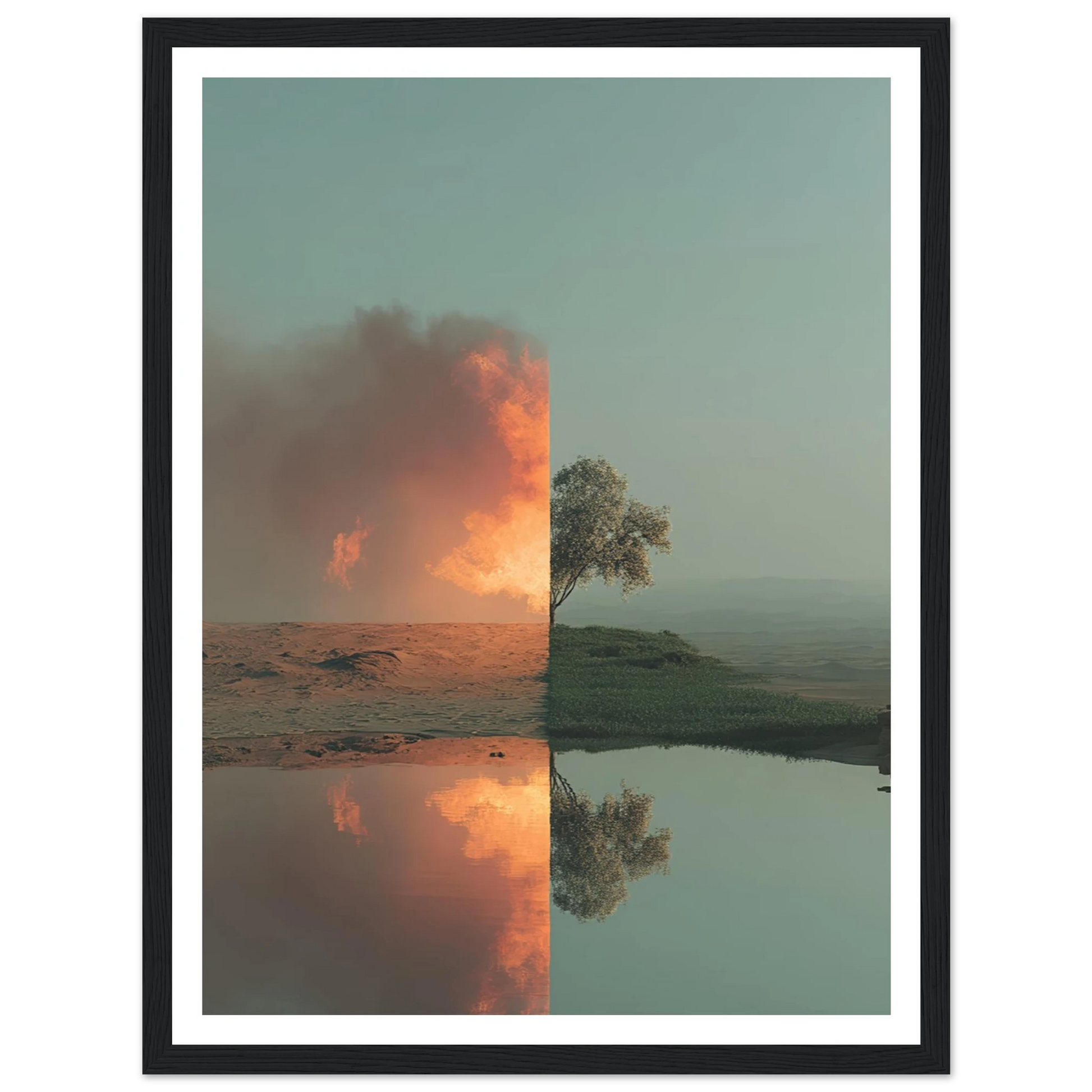 The Split World - Framed Poster - 30x40 cm / 12x16″ - Black frame