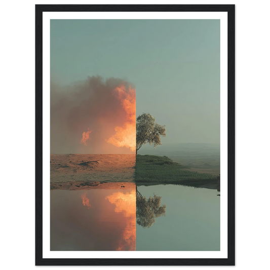 The Split World - Framed Poster - 30x40 cm / 12x16″ - Black frame