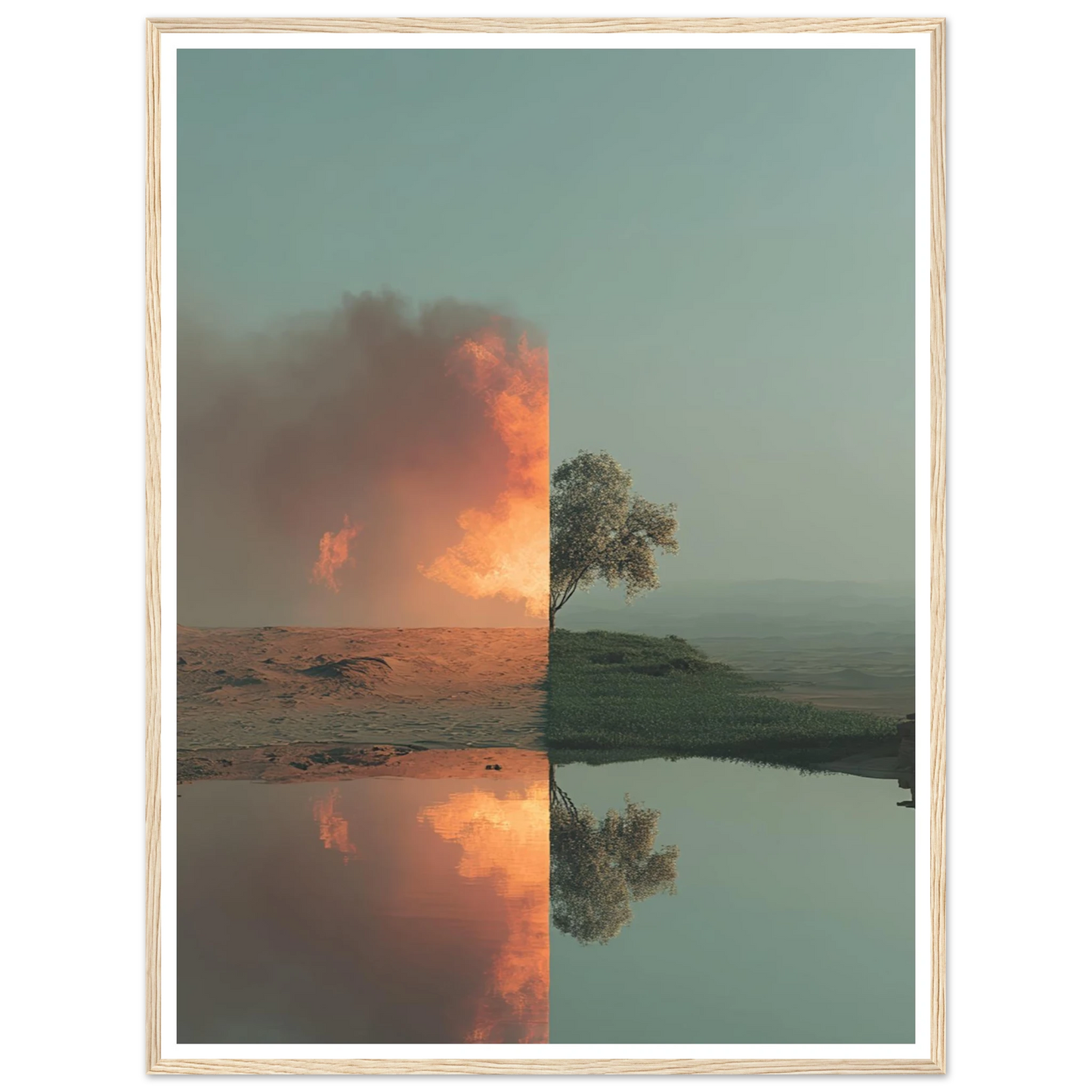The Split World - Framed Poster - 30x40 cm / 12x16″ - Black frame