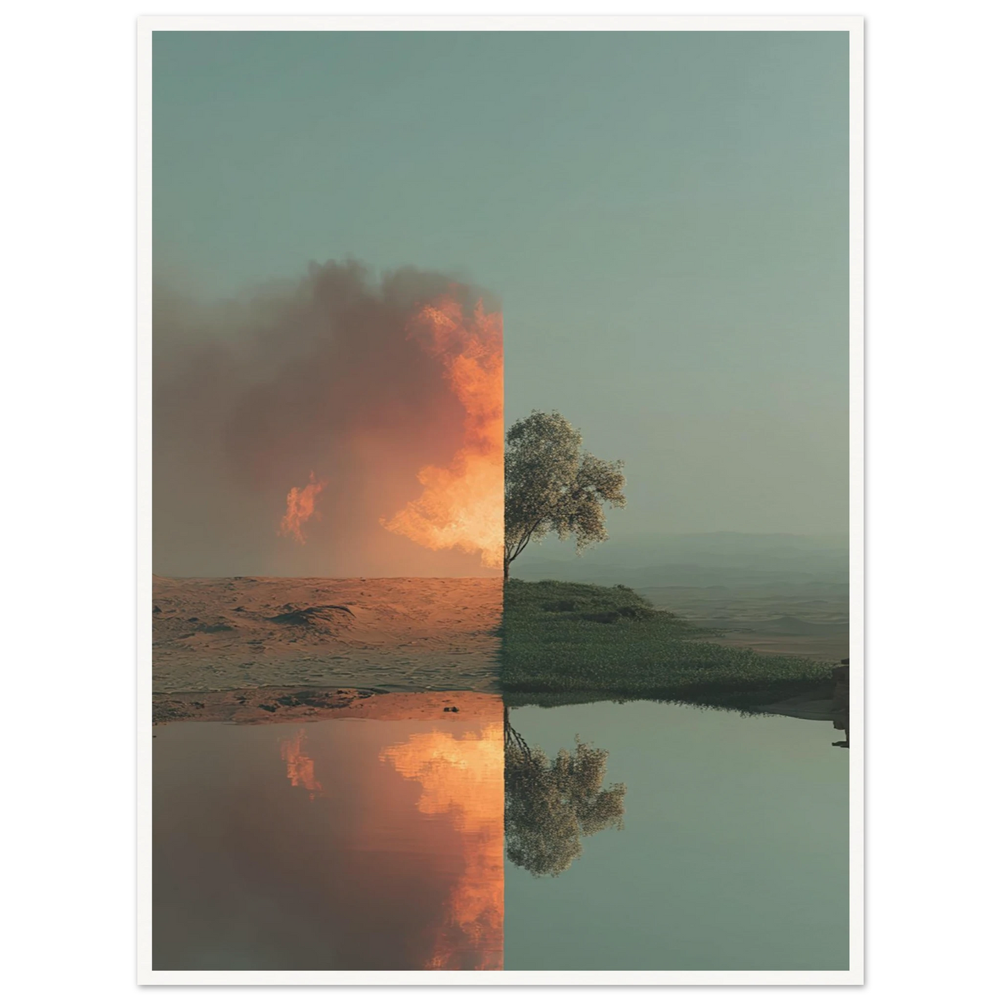 The Split World - Framed Poster - 30x40 cm / 12x16″ - Black frame