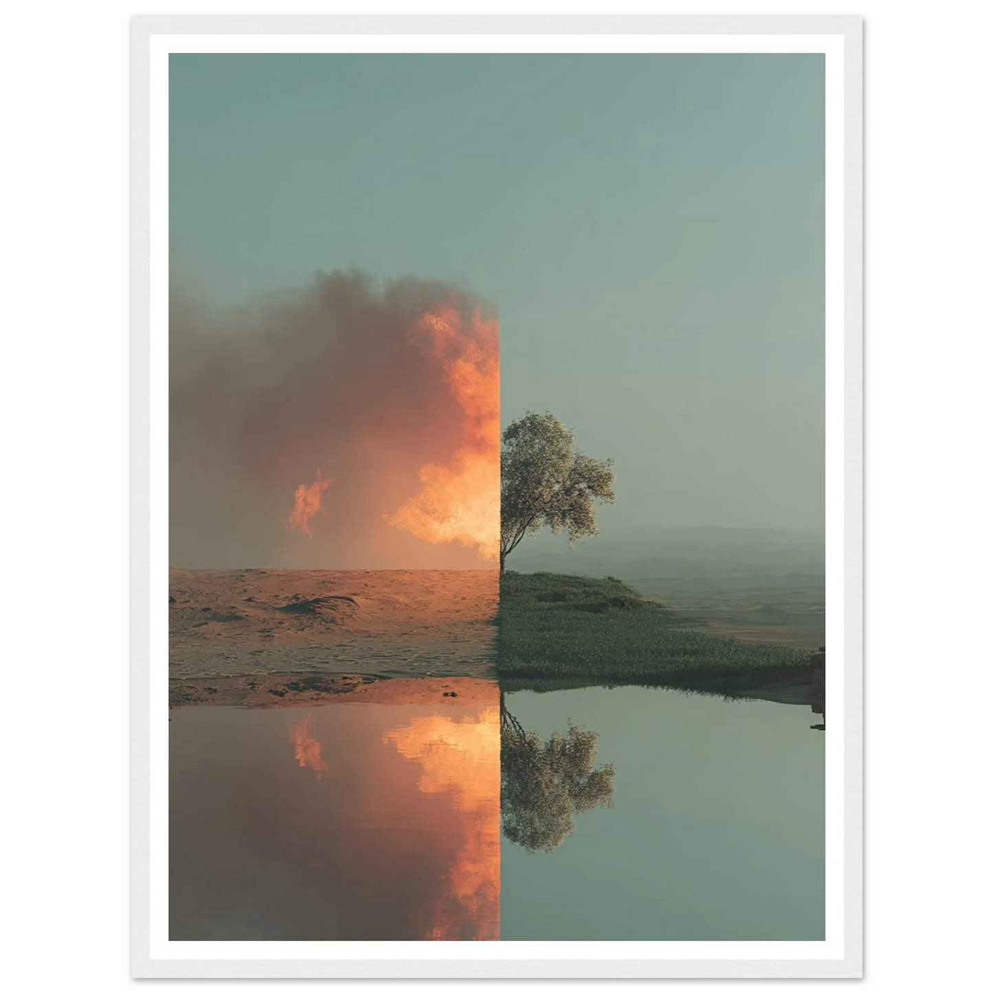 The Split World - Framed Poster - 30x40 cm / 12x16″ - Black frame