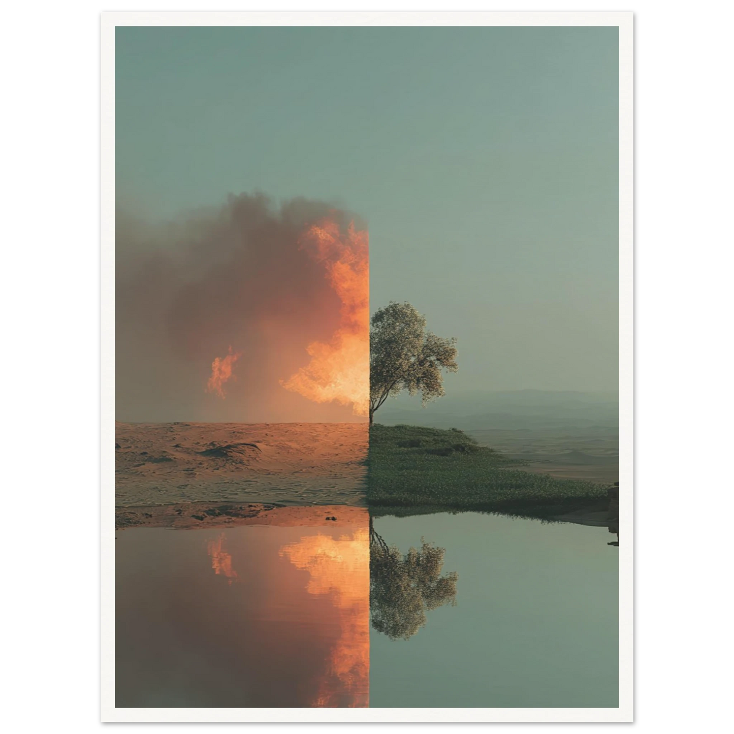 The Split World - Framed Poster - 30x40 cm / 12x16″ - Black frame