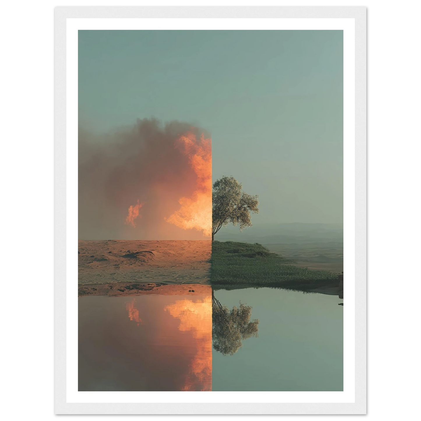 The Split World - Framed Poster - 30x40 cm / 12x16″ - Black frame