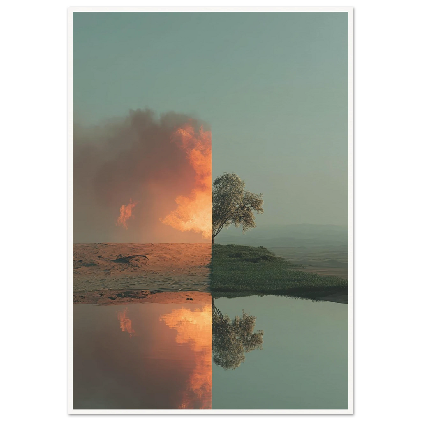 The Split World - Framed Poster - 30x40 cm / 12x16″ - Black frame