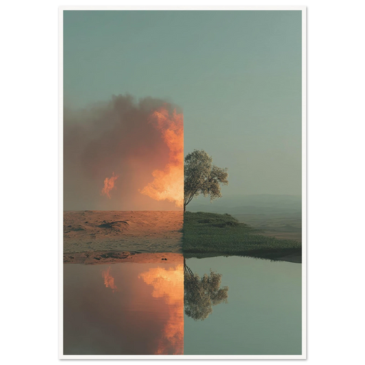 The Split World - Framed Poster - 30x40 cm / 12x16″ - Black frame