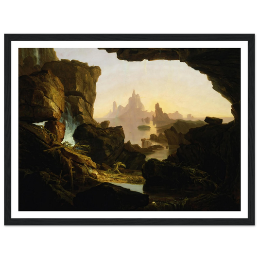 The Subsiding of the Waters of the Deluge (1829) Art Print | Thomas Cole - Framed Poster - 30x40 cm / 12x16″ - Black frame