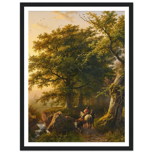 The Summer (1854) Art Print | Barend Cornelis Koekkoek - Framed Poster - 30x40 cm / 12x16″ - Black frame