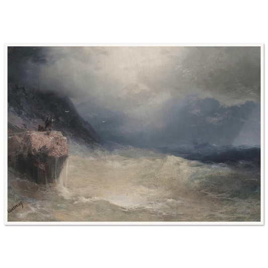 The Survivor Art Print | Ivan Konstantinovich Aivazovsky - Framed Poster - 30x40 cm / 12x16″ - Black frame