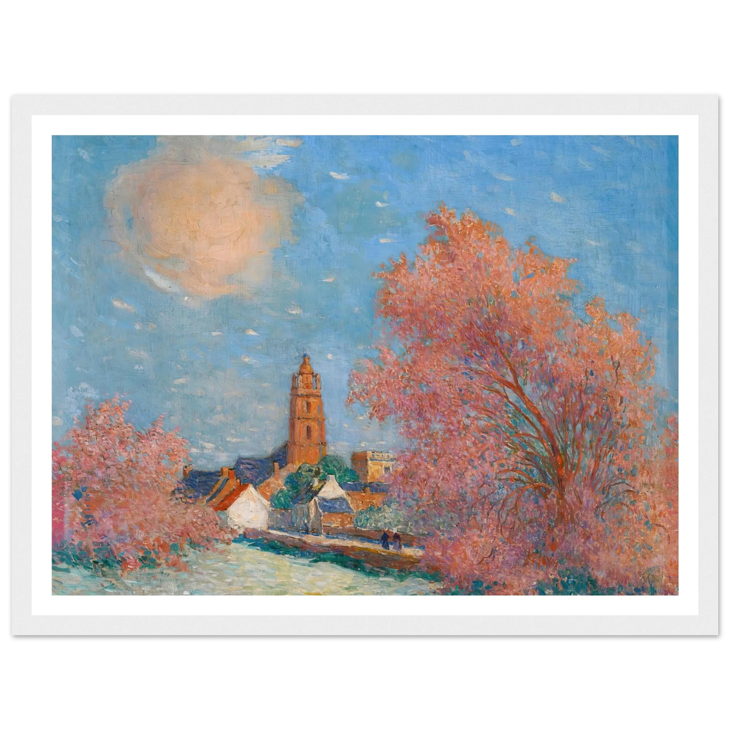 The Tamaris Trees Art Print | Ferdinand du Puigaudeau - Framed Poster - 30x40 cm / 12x16″ - Black frame
