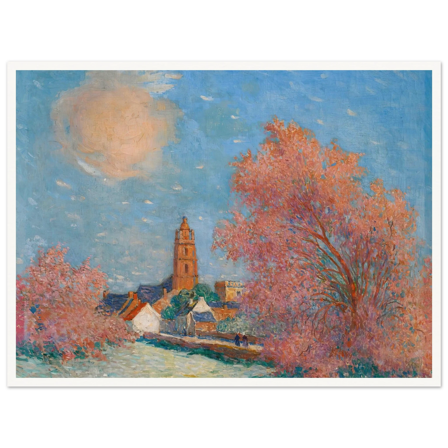 The Tamaris Trees Art Print | Ferdinand du Puigaudeau - Framed Poster - 30x40 cm / 12x16″ - Black frame