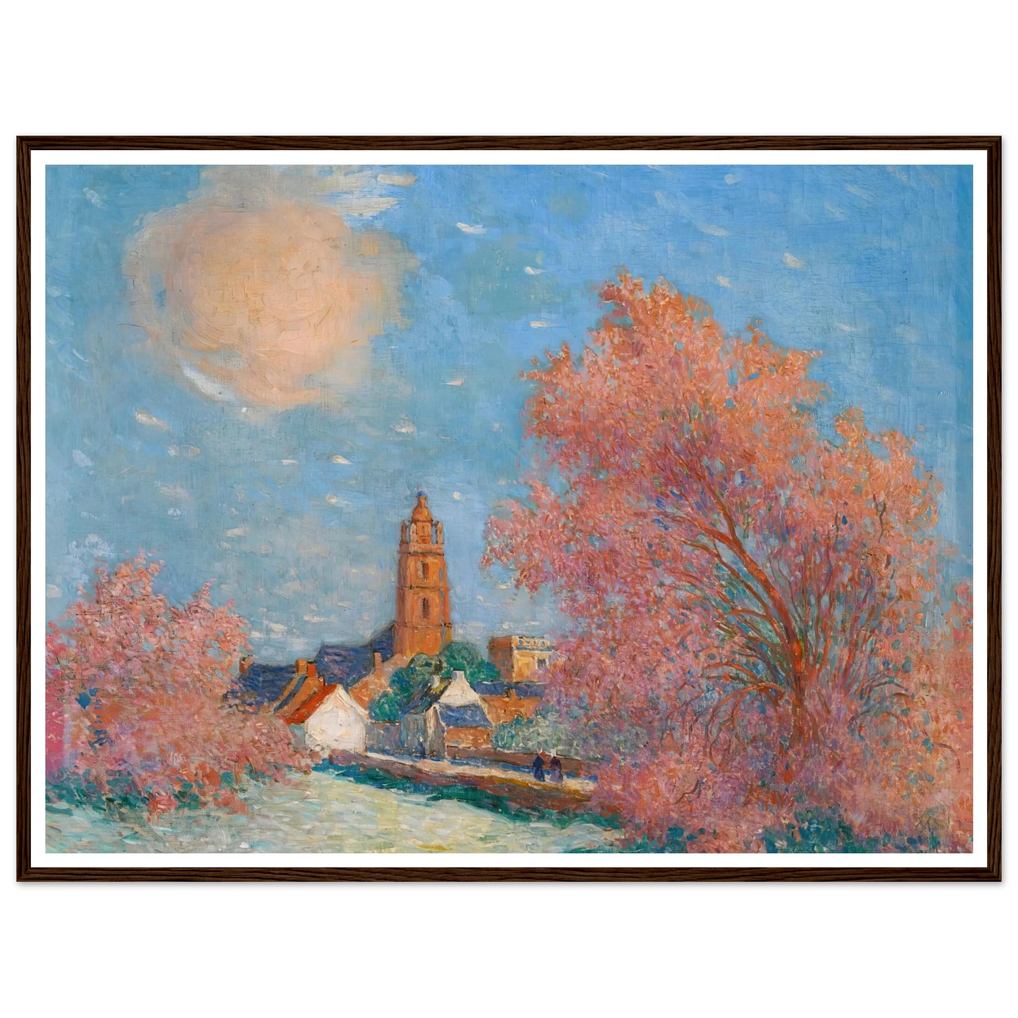 The Tamaris Trees Art Print | Ferdinand du Puigaudeau - Framed Poster - 30x40 cm / 12x16″ - Black frame