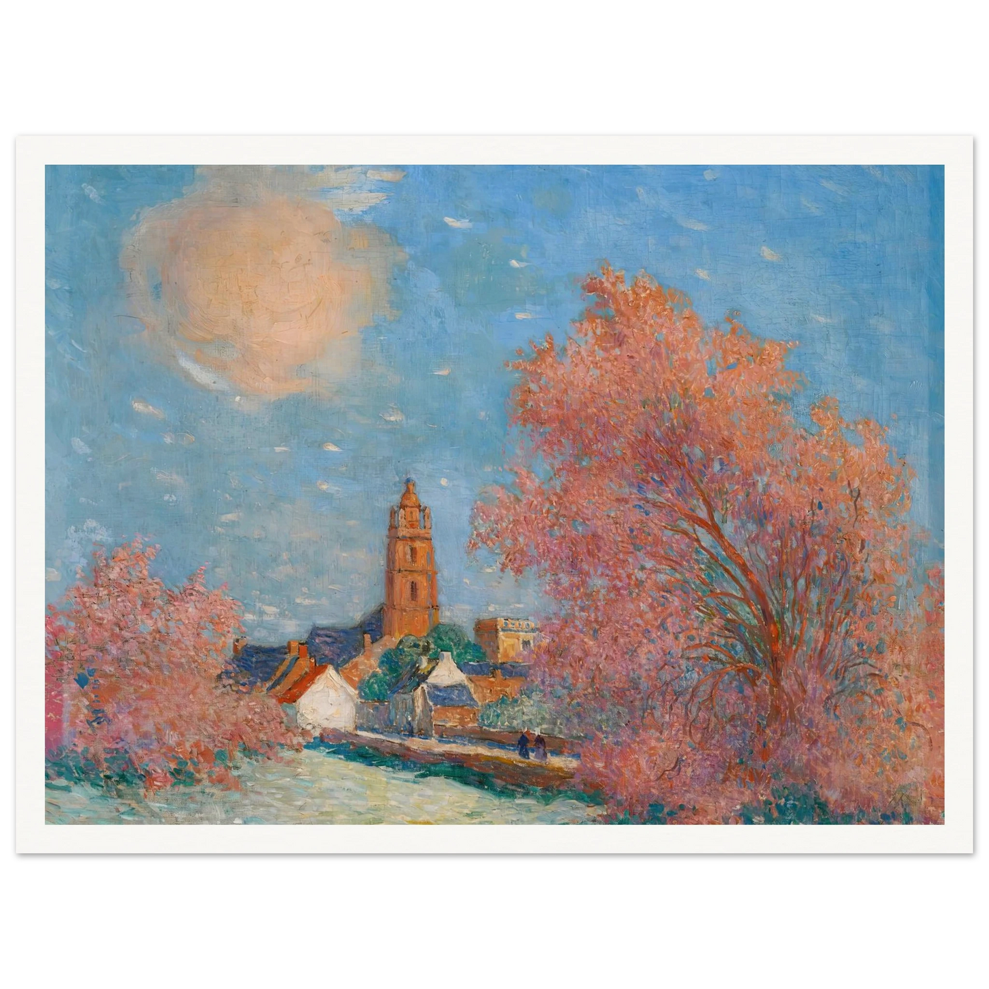 The Tamaris Trees Art Print | Ferdinand du Puigaudeau - Framed Poster - 30x40 cm / 12x16″ - Black frame
