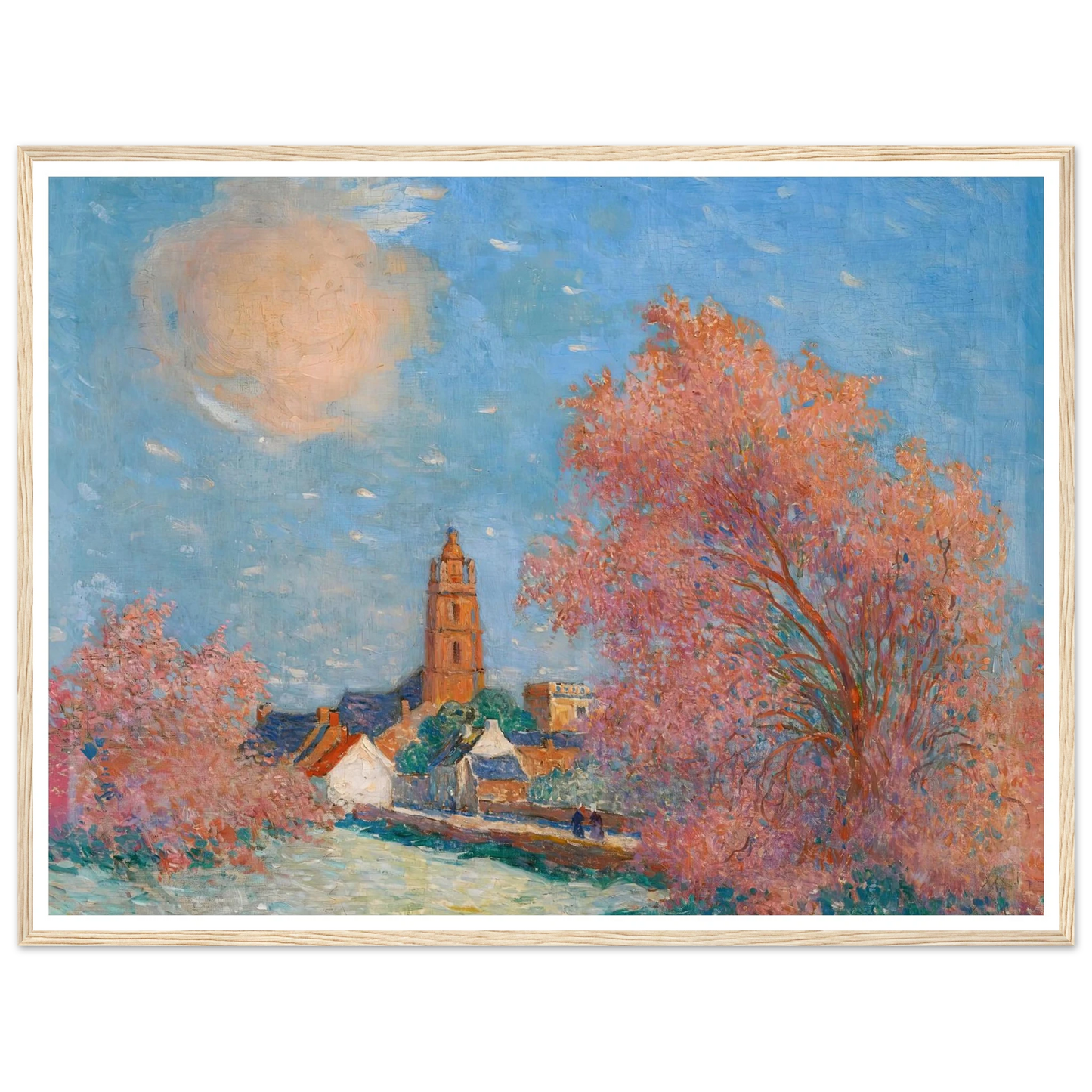 The Tamaris Trees Art Print | Ferdinand du Puigaudeau - Framed Poster - 30x40 cm / 12x16″ - Black frame