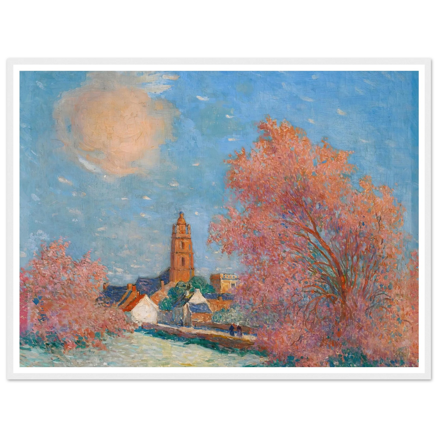The Tamaris Trees Art Print | Ferdinand du Puigaudeau - Framed Poster - 30x40 cm / 12x16″ - Black frame