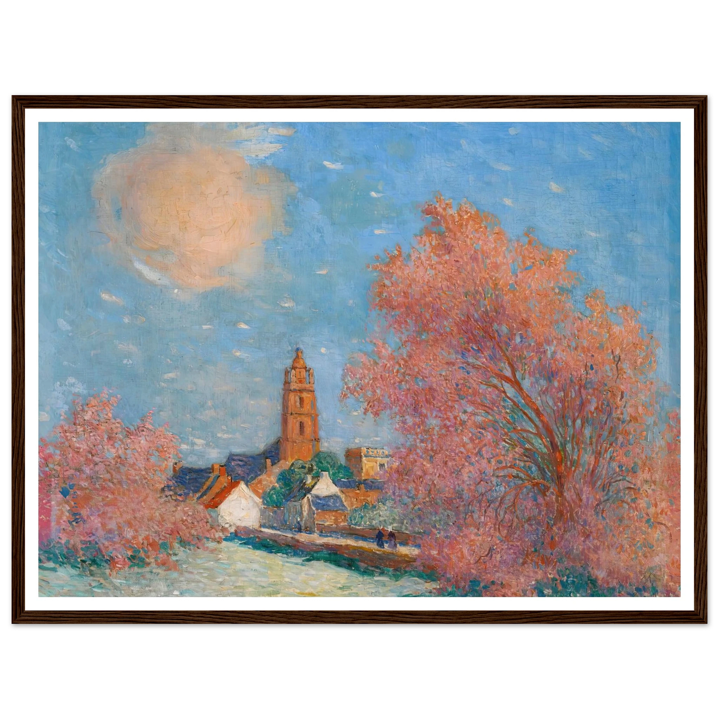 The Tamaris Trees Art Print | Ferdinand du Puigaudeau - Framed Poster - 30x40 cm / 12x16″ - Black frame