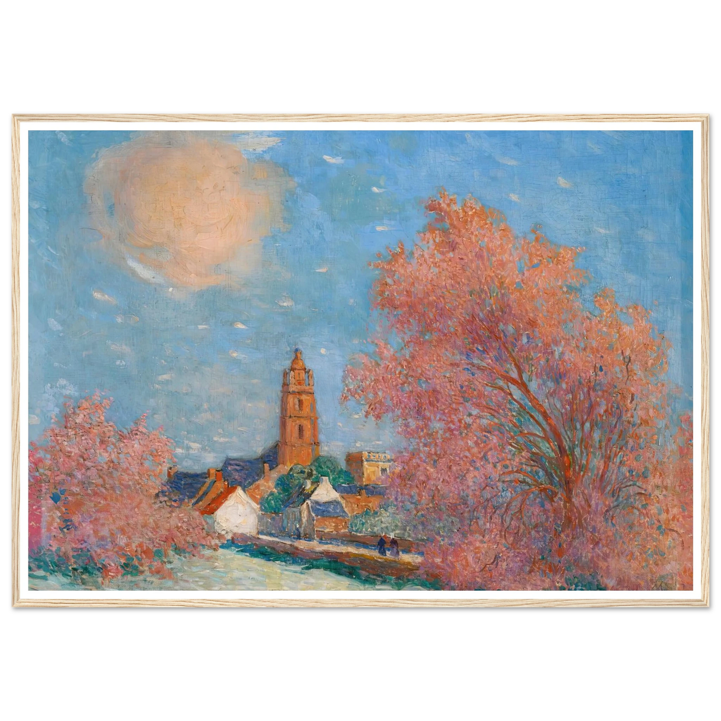 The Tamaris Trees Art Print | Ferdinand du Puigaudeau - Framed Poster - 30x40 cm / 12x16″ - Black frame