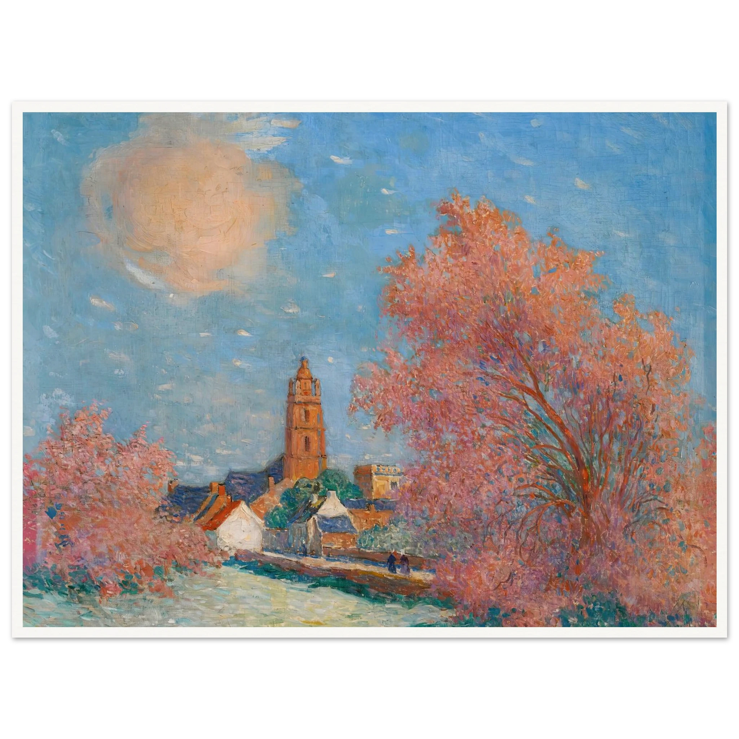The Tamaris Trees Art Print | Ferdinand du Puigaudeau - Framed Poster - 30x40 cm / 12x16″ - Black frame