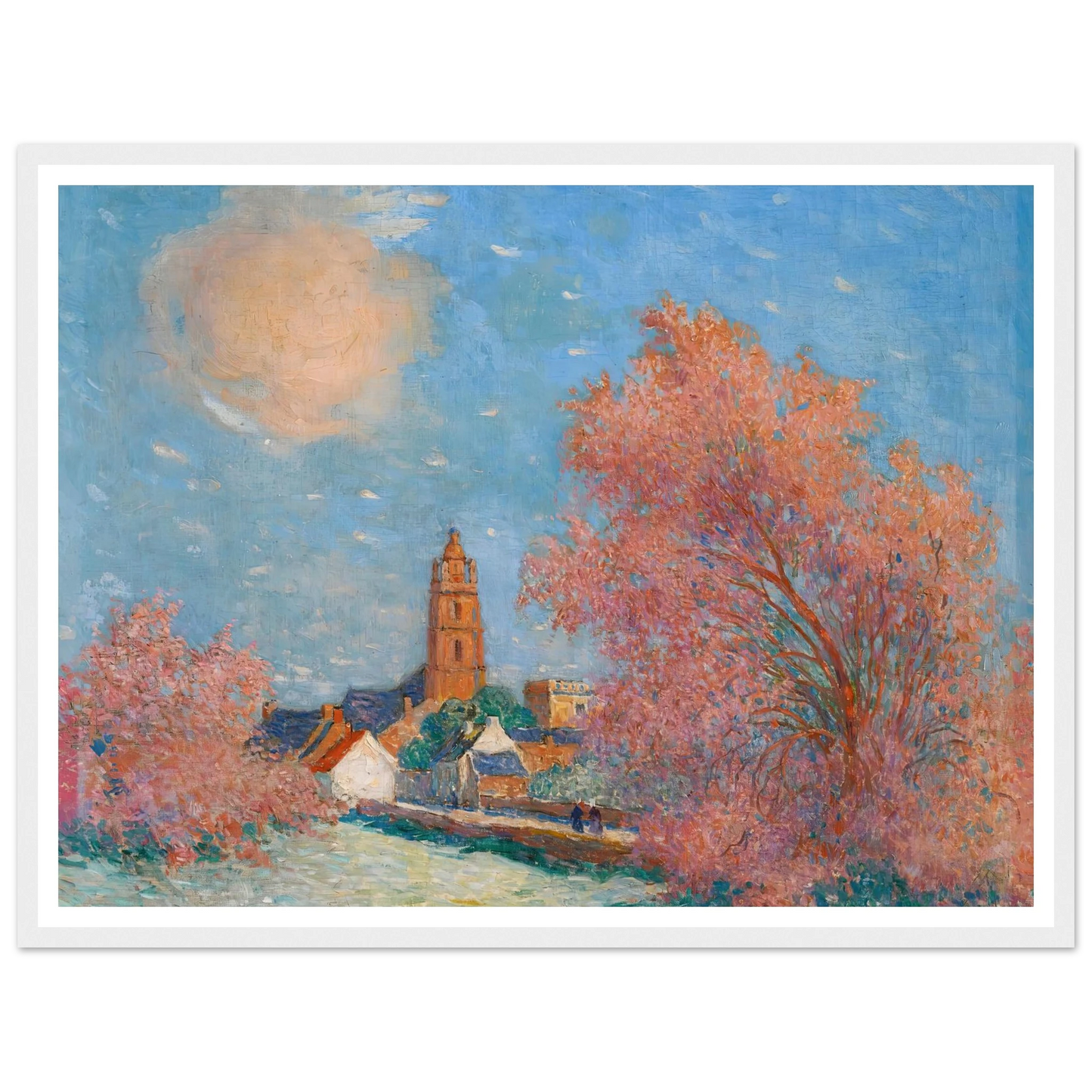 The Tamaris Trees Art Print | Ferdinand du Puigaudeau - Framed Poster - 30x40 cm / 12x16″ - Black frame
