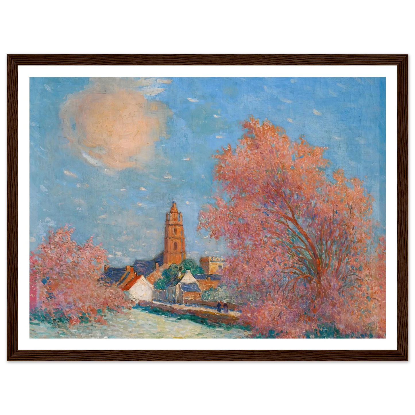 The Tamaris Trees Art Print | Ferdinand du Puigaudeau - Framed Poster - 30x40 cm / 12x16″ - Black frame