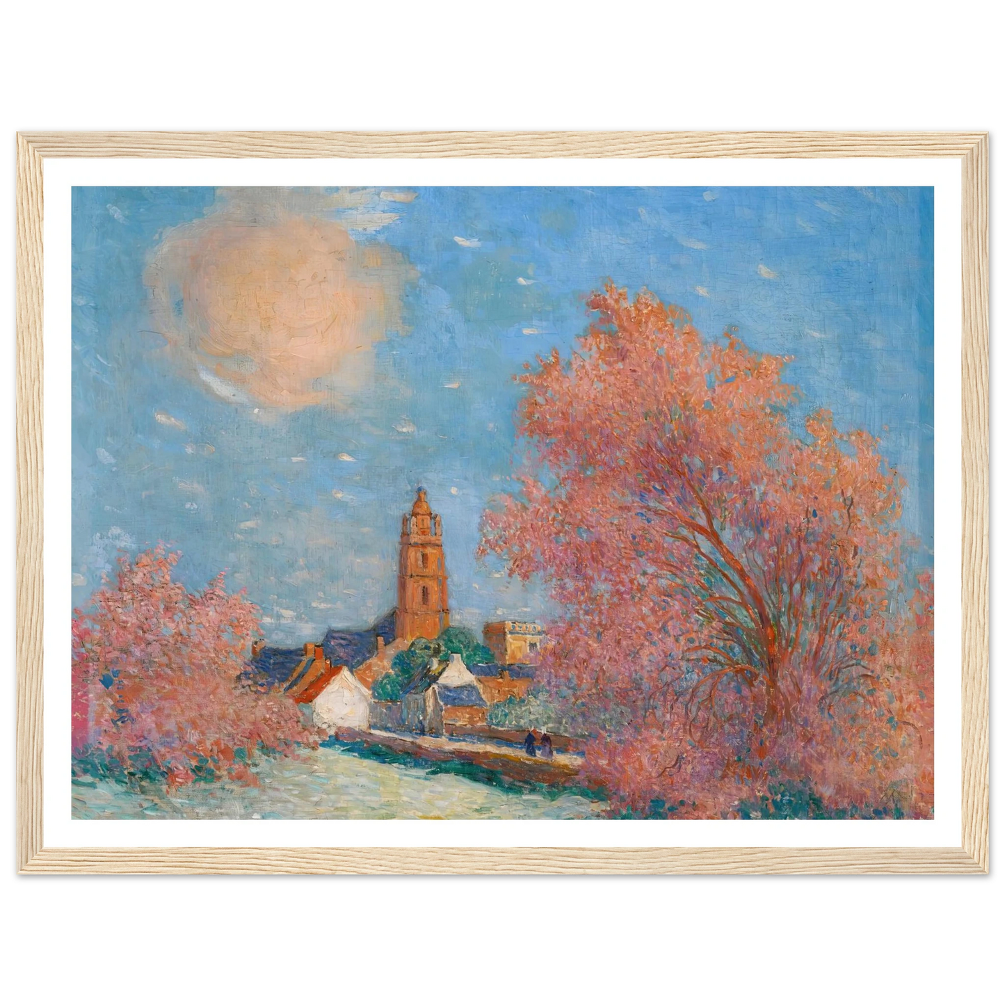 The Tamaris Trees Art Print | Ferdinand du Puigaudeau - Framed Poster - 30x40 cm / 12x16″ - Black frame