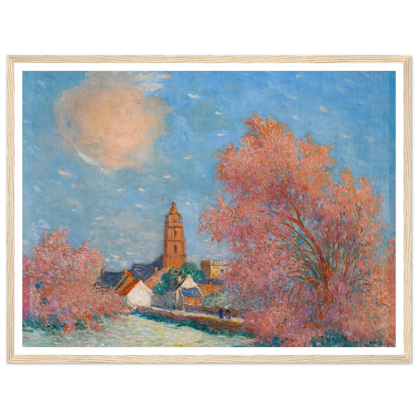 The Tamaris Trees Art Print | Ferdinand du Puigaudeau - Framed Poster - 30x40 cm / 12x16″ - Black frame