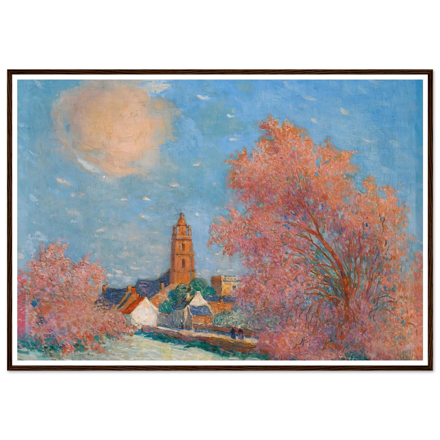 The Tamaris Trees Art Print | Ferdinand du Puigaudeau - Framed Poster - 30x40 cm / 12x16″ - Black frame