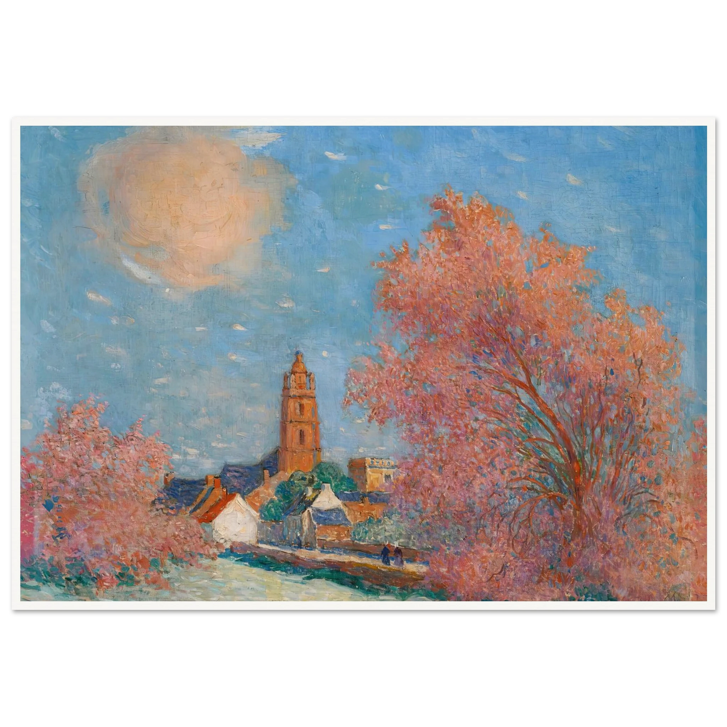 The Tamaris Trees Art Print | Ferdinand du Puigaudeau - Framed Poster - 30x40 cm / 12x16″ - Black frame