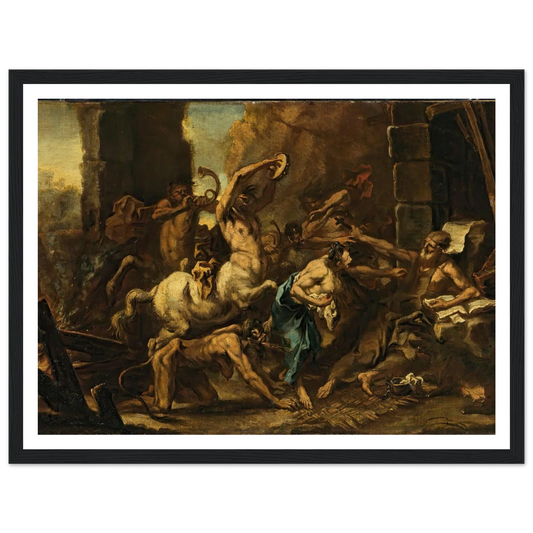 The Temptation Of Saint Anthony Art Print | Sebastiano Ricci - Framed Poster - 30x40 cm / 12x16″ - Black frame