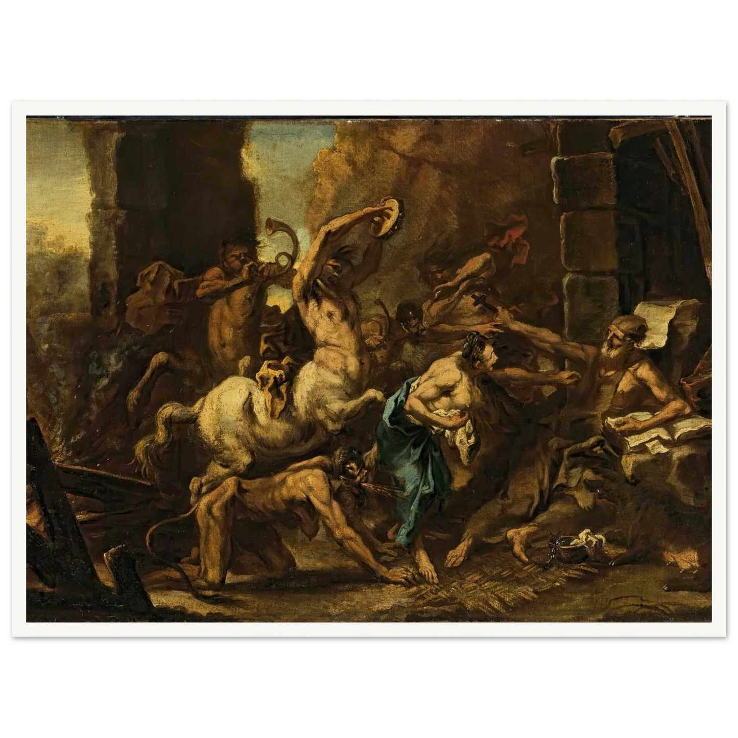 The Temptation Of Saint Anthony Art Print | Sebastiano Ricci - Framed Poster - 30x40 cm / 12x16″ - Black frame