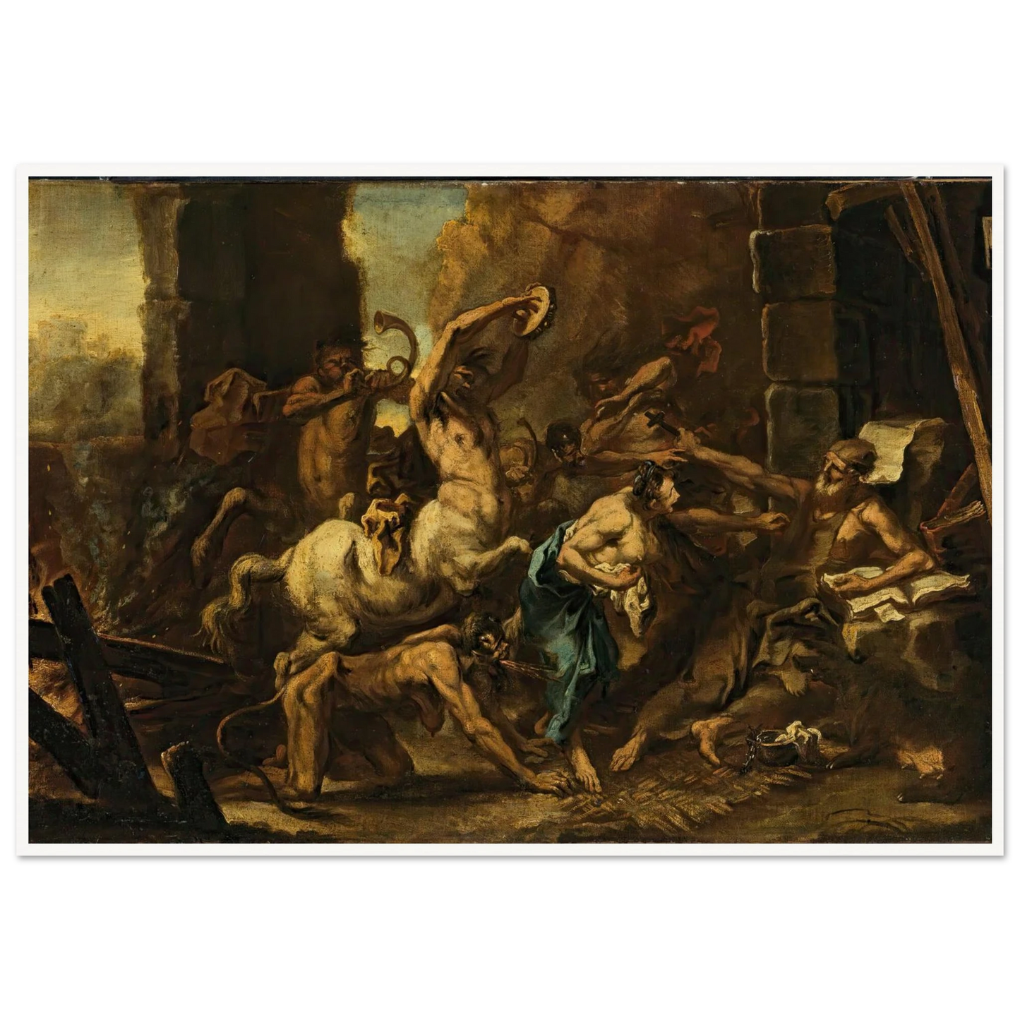 The Temptation Of Saint Anthony Art Print | Sebastiano Ricci - Framed Poster - 30x40 cm / 12x16″ - Black frame