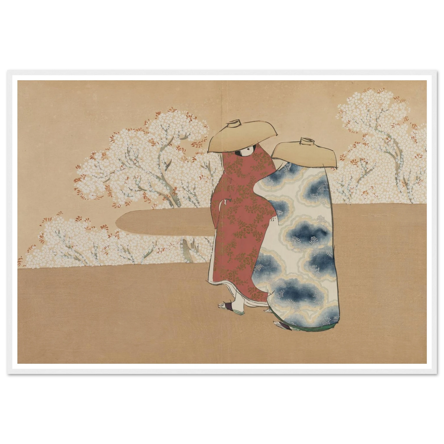 The Third Month (Yayoi) (1909-1910) Art Print | Kamisaka Sekka - Framed Poster - 30x40 cm / 12x16″ - Black frame