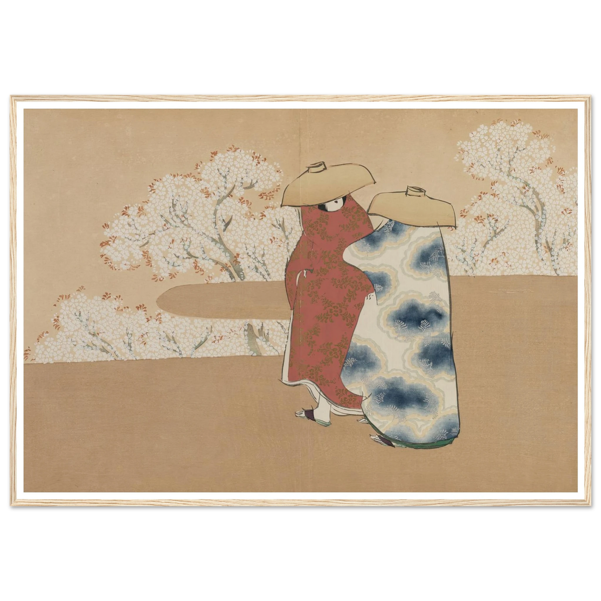The Third Month (Yayoi) (1909-1910) Art Print | Kamisaka Sekka - Framed Poster - 30x40 cm / 12x16″ - Black frame