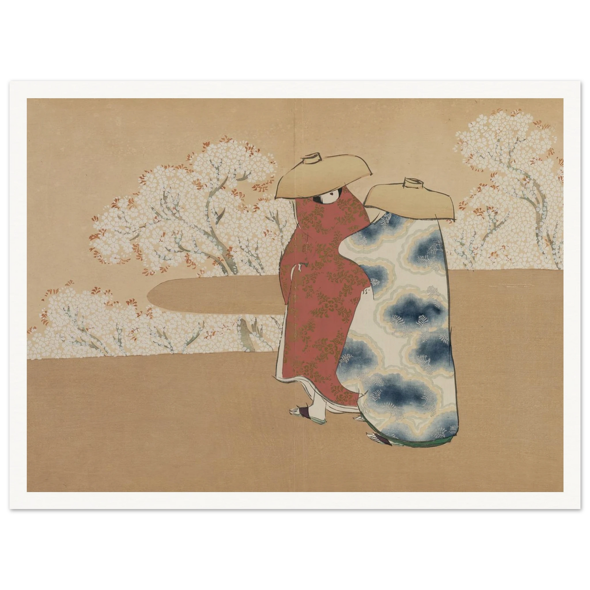 The Third Month (Yayoi) (1909-1910) Art Print | Kamisaka Sekka - Framed Poster - 30x40 cm / 12x16″ - Black frame